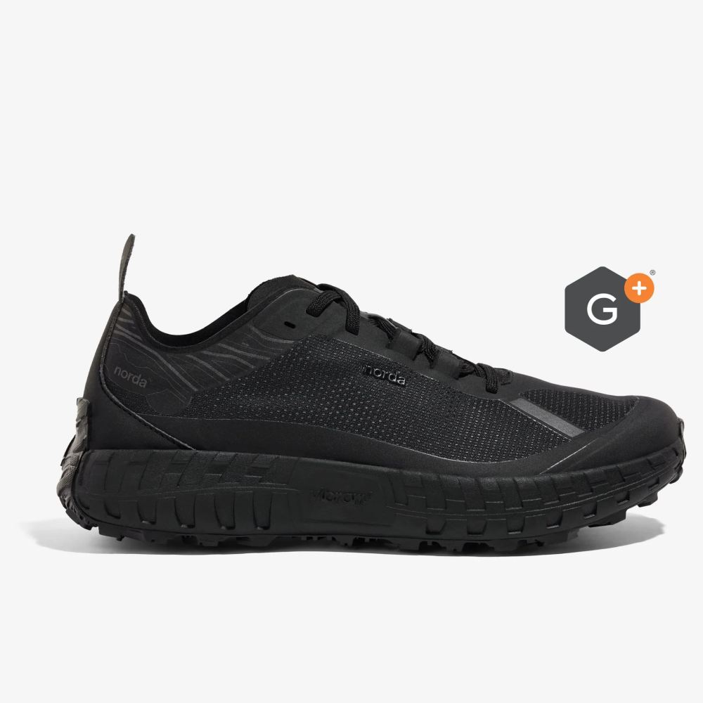 Norda | 001 G+ Women's Trail Shoe-Stealth Black - Click Image to Close